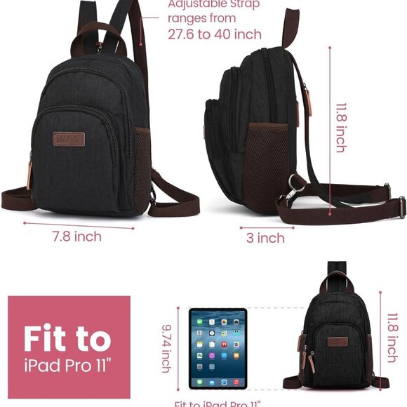 Waterproof Women's Small Convertible Backpack Purse with Multiple Pockets Durabl - Picture 2 of 6